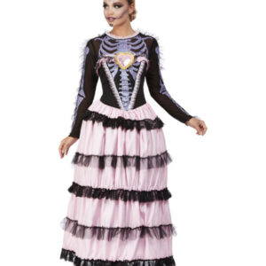 Deluxe Day of the Dead Senorita Costume, Pink