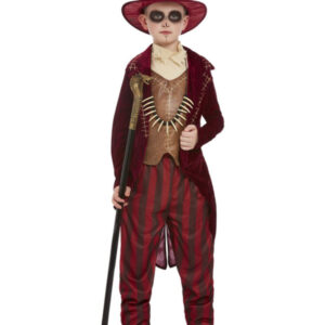 Voodoo Witch Doctor Costume, Burgundy