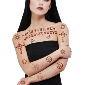 Smiffys Make-Up FX, Satanic Tattoo Transfers