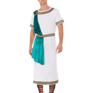Deluxe Roman Empire Emperor Toga Costume, White
