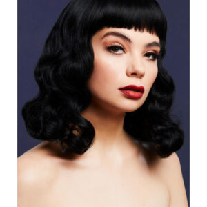 Fever Bettie Wig with Short Fringe, Black