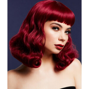 Fever Bettie Wig with Short Fringe, Plum