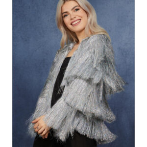 Fever Tinsel Festival Jacket, Silver