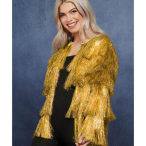 Fever Tinsel Festival Jacket, Gold