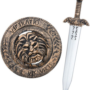 Gladiator Lion Shield 49cm & Sword 48cm