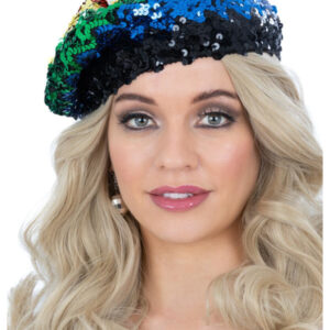 Sequin Beret, Rainbow