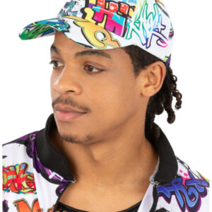 90s Graffiti Peaked Cap