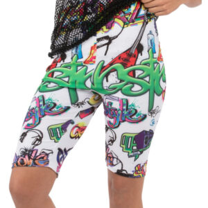 90s Unisex Graffiti Cycling Shorts
