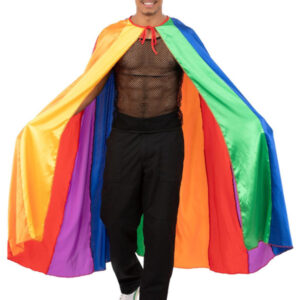 Rainbow Satin Cape