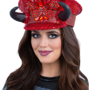 Fever Deluxe Devil Sequin Captains Hat