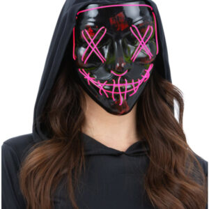 Pink Light Up LED Stitch Mask