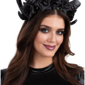 Black Demon Floral Headband