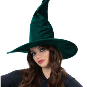 Emerald Green Velour Witch Hat