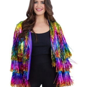 Fever Tinsel Festival Jacket, Rainbow Dreams