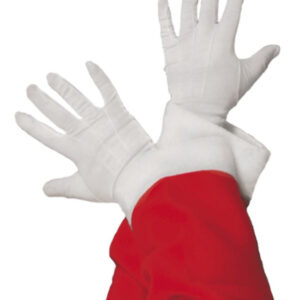 Santa Gloves, White