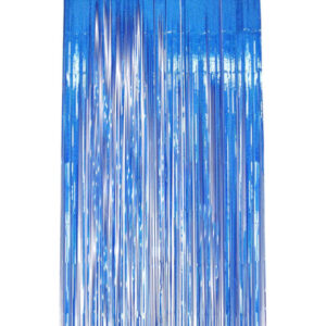 Holographic Foil Curtain Backdrop, Blue