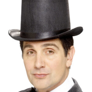 Stovepipe Topper Hat, Black