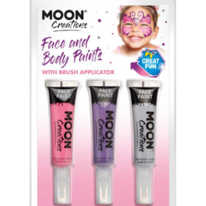 Moon Creations Face & Body Paints and Brush,