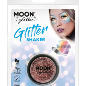 Moon Glitter Holographic Glitter Shakers,Rose Gold