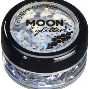 Moon Glitter Holographic Chunky Glitter, Silver