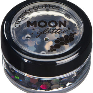 Moon Glitter Holographic Chunky Glitter, Black