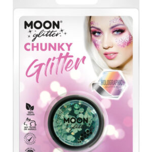 Moon Glitter Holographic Chunky Glitter, Green