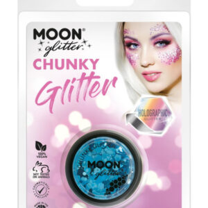 Moon Glitter Holographic Chunky Glitter, Blue