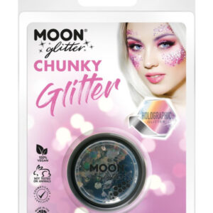 Moon Glitter Holographic Chunky Glitter, Black