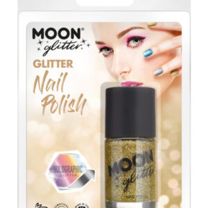 Moon Glitter Holographic Nail Polish, Gold
