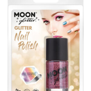 Moon Glitter Holographic Nail Polish, Pink