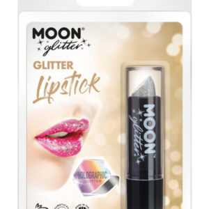 Moon Glitter Holographic Glitter Lipstick, Silver