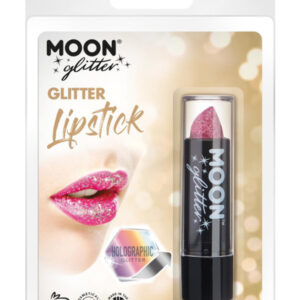 Moon Glitter Holographic Glitter Lipstick, Pink