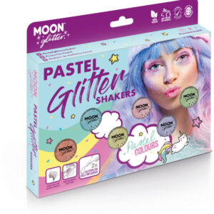 Moon Glitter Pastel Glitter Shakers, Assorted