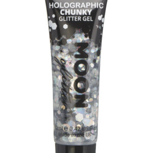 Moon Glitter Holographic Chunky Glitter Gel,Silver