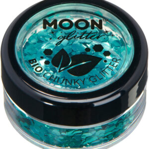 Moon Glitter Bio Chunky Glitter, Turquoise