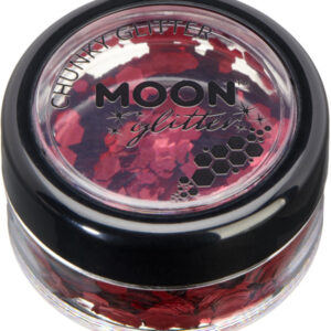 Moon Glitter Classic Chunky Glitter, Red