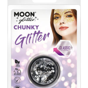 Moon Glitter Classic Chunky Glitter, Silver