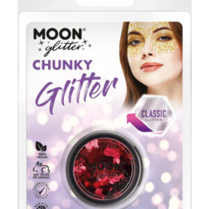 Moon Glitter Classic Chunky Glitter, Red