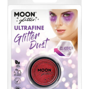 Moon Glitter Classic Ultrafine Glitter Dust, Red