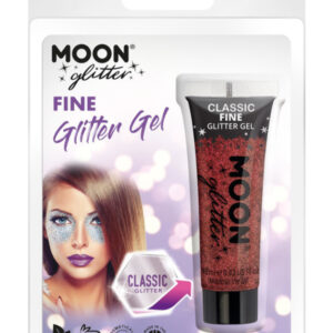Moon Glitter Classic Fine Glitter Gel, Red