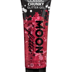 Moon Glitter Classic Chunky Glitter Gel, Red