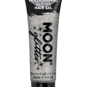 Moon Glitter Holographic Glitter Hair Gel, Silver