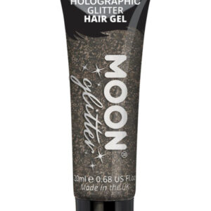Moon Glitter Holographic Glitter Hair Gel, Black