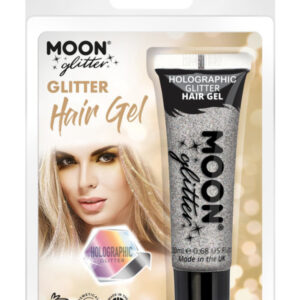 Moon Glitter Holographic Glitter Hair Gel, Silver