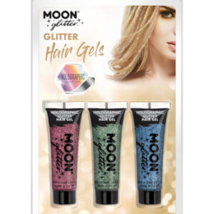 Moon Glitter Holographic Glitter Hair Gel,