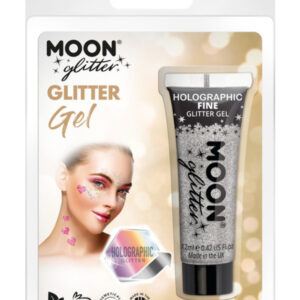 Moon Glitter Holographic Fine Glitter Gel, Silver