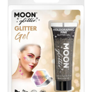 Moon Glitter Holographic Fine Glitter Gel, Black