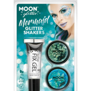 Moon Glitter Themed Clamshells, Blue