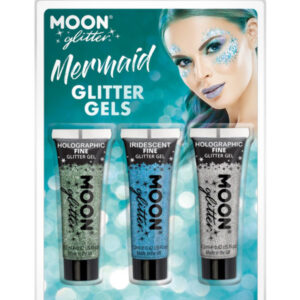 Moon Glitter Themed Clamshells, Blue