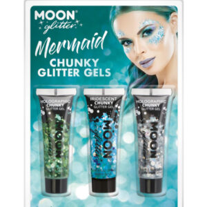 Moon Glitter Themed Clamshells, Blue